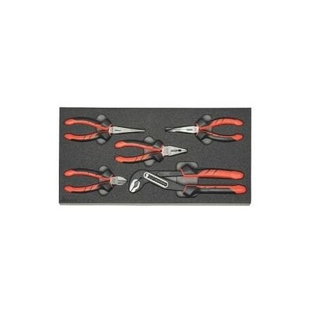 Holex 5 Pc Pliers Set in Foam 954306 5